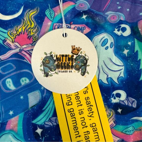 Little Geeks Trilogy Co Ghost Camp Bamboo Pajamas - Picture 2 of 3